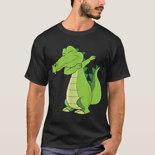 Dansende Alligator Funny Dabbing Alligator T-shirt (Voorkant)