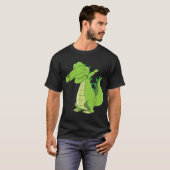 Dansende Alligator Funny Dabbing Alligator T-shirt (Voorkant volledig)