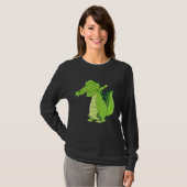 Dansende Alligator Funny Dabbing Alligator T-shirt (Voorkant volledig)