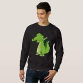 Dansende Alligator Funny Dabbing Alligator Trui (Voorkant volledig)
