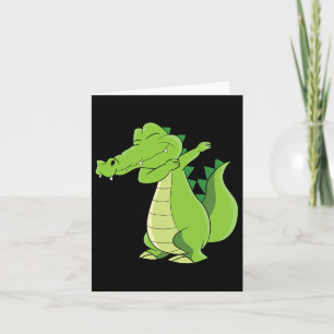 Dansende Alligator Gift Funny Dabbing Alligator Kaart