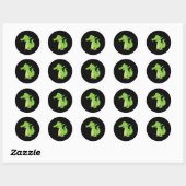 Dansende Alligator Gift Funny Dabbing Alligator Ronde Sticker (Vel)