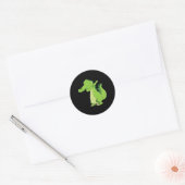 Dansende Alligator Gift Funny Dabbing Alligator Ronde Sticker (Envelop)