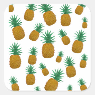 Dansende ananas vierkante sticker