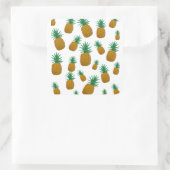 Dansende ananas vierkante sticker (Tas)
