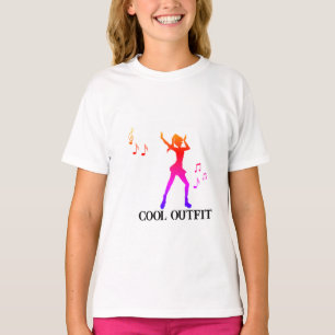 Dansende anime meisje met muzieknoten – Cool K-Pop T-shirt