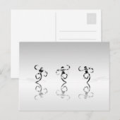 Dansende apen briefkaart (Voorkant / Achterkant)