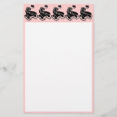 Dansende Art Nouveau Dames Briefpapier (Voorkant)