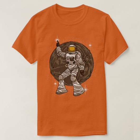 Dansende Astronaut Retro Dancer Galaxy Universe T-shirt (Design voorkant)