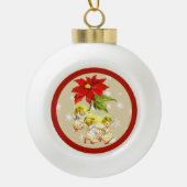 Dansende Baby Angels kerstversiering Keramische Bal Ornament (Voorkant)