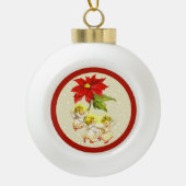 Dansende Baby Angels kerstversiering Keramische Bal Ornament (Voorkant)
