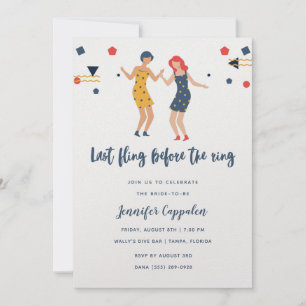 Dansende Bachelorette Party van het laatste meisje Kaart