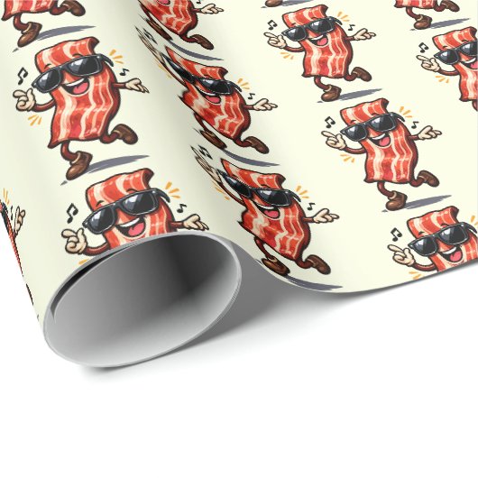 Dansende Bacon Cadeaupapier (Rol Hoek)