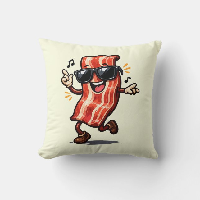 Dansende Bacon Kussen (Voorkant)