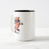 Dansende Bacon Tweekleurige Koffiemok (Voorkant links)