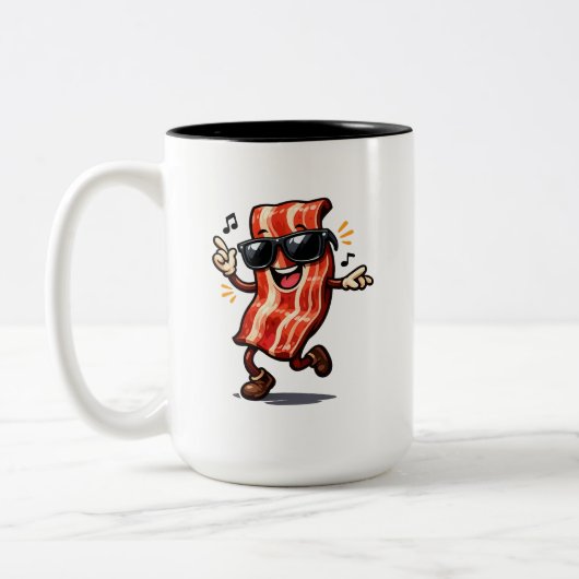 Dansende Bacon Tweekleurige Koffiemok (Links)