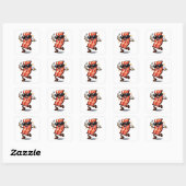 Dansende Bacon Vierkante Sticker (Vel)