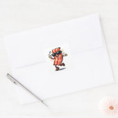 Dansende Bacon Vierkante Sticker (Envelop)