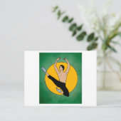 Dansende Ballerina Ballet Figures Briefkaart (Staand voorkant)