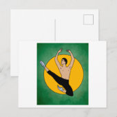 Dansende Ballerina Ballet Figures Briefkaart (Voorkant / Achterkant)