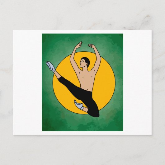 Dansende Ballerina Ballet Figures Briefkaart (Voorkant)