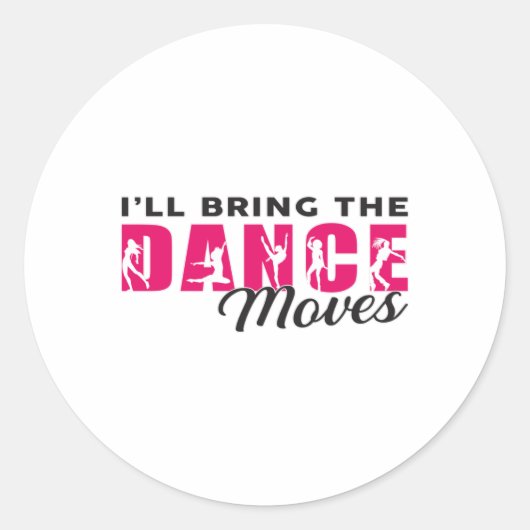 Dansende Ballerina Dance Queen Dancer Gift Idee Ronde Sticker (Voorkant)