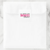 Dansende Ballerina Dance Queen Dancer Gift Idee Vierkante Sticker (Tas)