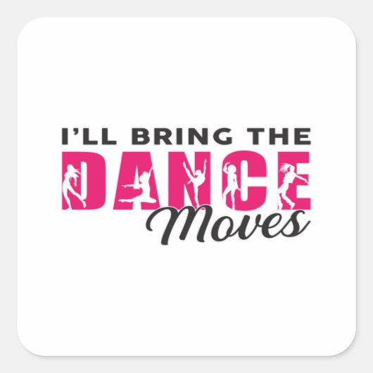Dansende Ballerina Dance Queen Dancer Gift Idee Vierkante Sticker (Voorkant)