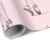 Dansende Ballerina Feet on Pink Cadeaupapier (Rol Hoek)