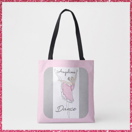 dansende ballerina in roze Tutu Tote Bag