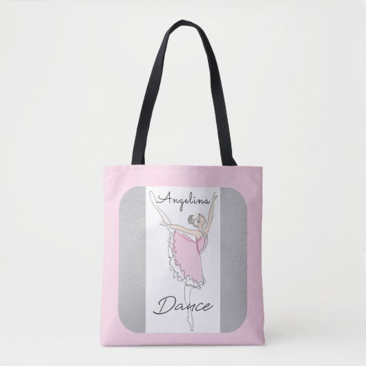 dansende ballerina in roze Tutu Tote Bag (Voorkant)