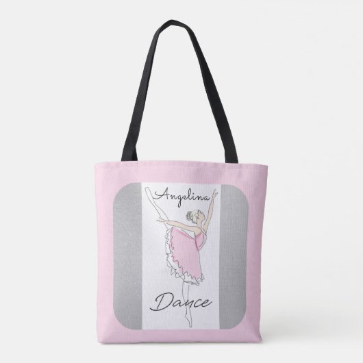  dansende ballerina in roze Tutu Tote Bag (Achterkant)