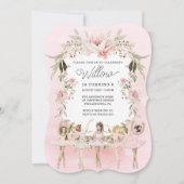 Dansende Ballerina Meisje Verjaardagsfeest Kaart (Voorkant)