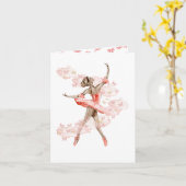 Dansende ballerina met vlinder. kaart (Gele Bloem)