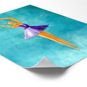 Dansende Ballerina, Paars Poster (Hoek)