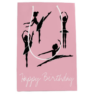 Dansende Ballerina Silhouette Ballet Klasse Medium Cadeauzakje