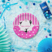 Dansende Ballerina silhouette Birthday party borde Papieren Bordje (Feest)