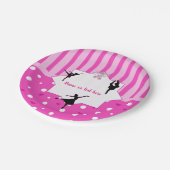 Dansende Ballerina silhouette Birthday party borde Papieren Bordje (Gekanteld)