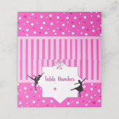Dansende Ballerina Verjaardagsfeest plaats kaart Plaatskaartje (Buitenkant ongevouwen)