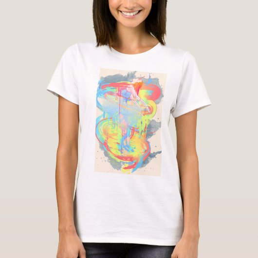 Dansende Ballerina - Waterverf T-shirt (Voorkant)