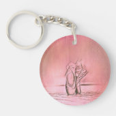 Dansende balletschoenen Roze Ballerina Feet Sleutelhanger (Voorkant)