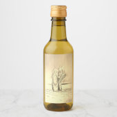 Dansende balletschoenen Sepia look Ballerina Wijn Etiket (Voorkant)