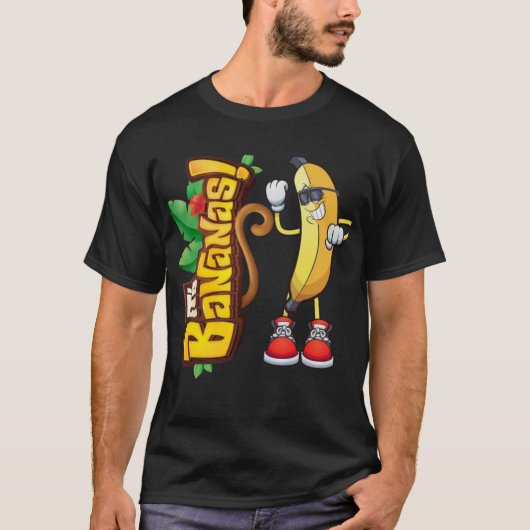 Dansende banaan, grappige banaan cartoon t-shirt (Voorkant)