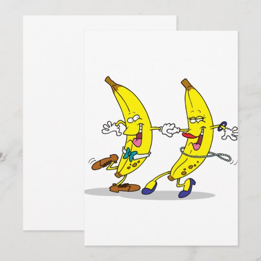Dansende banaanuitvindingen kaart (Voorkant / Achterkant)