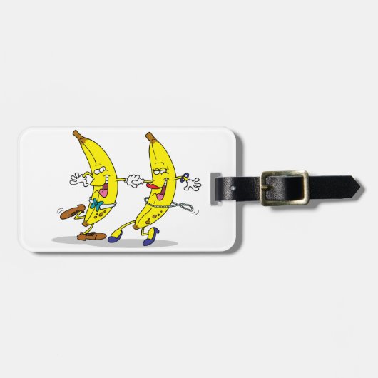 Dansende Bananen Bagage Labels (Voorkant horizontaal)