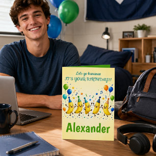 Dansende bananen op je verjaardag! Speels Feestdagen Kaart