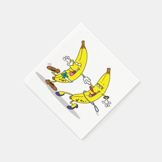 Dansende bananen Papieren servetten (Hoek)