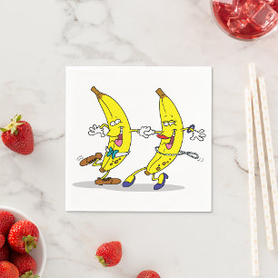 Dansende bananen Papieren servetten