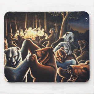 Dansende Beer Art Mousepad Wildlife Art Mousepad Muismat