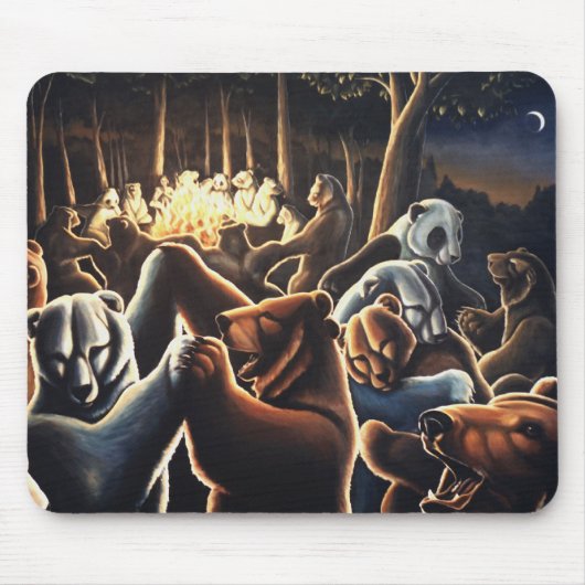 Dansende Beer Art Mousepad Wildlife Art Mousepad Muismat (Voorkant)